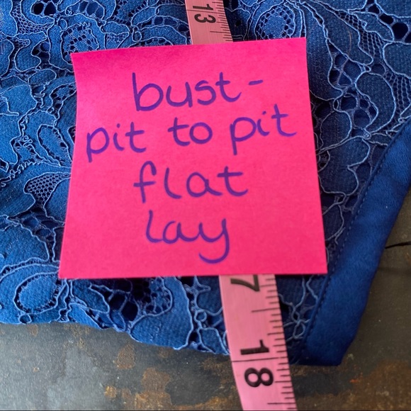 NWT- Free People Lovely in Lace Blue Dress - Picture 12 of 15